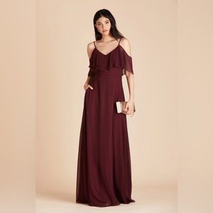 Birdy Grey Jane Convertible Dress Chiffon Cabernet, Size S